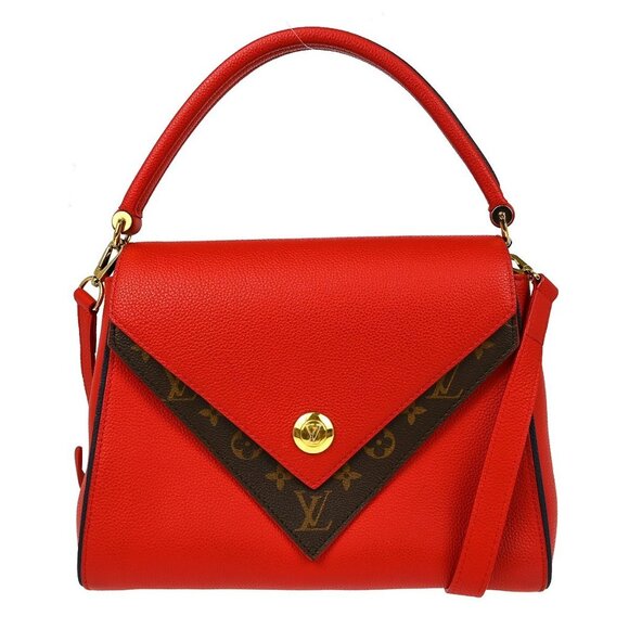 Louis Vuitton Red Double V Satchel 2way Handbag M54624 XX08181 - Picture 1 of 8